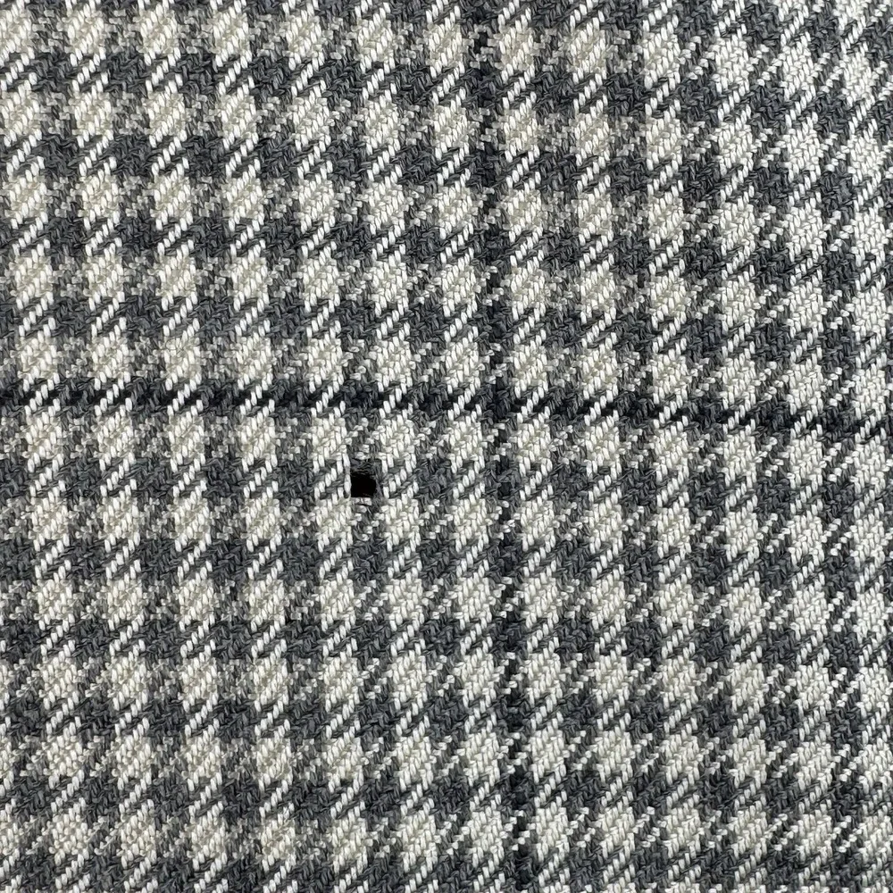Brioni Roma Augusto Sport Coat Mens 44L Gray Houndstooth Wool Blazer Italy *FLAW